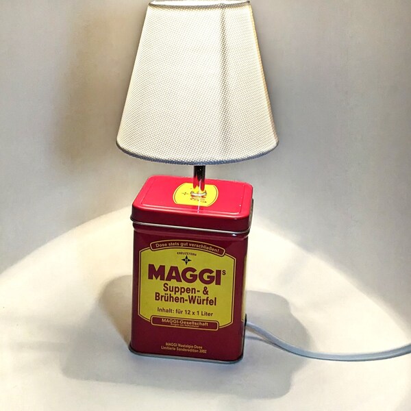 Blechdosenlampe "Maggi", Küchenlampe, Upcycling, Geschenk ein echter Hingucker, Sonderedition 2002