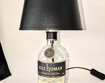 Bottle lamp, upcycled from a beautiful glass bottle, gift idea, handmade