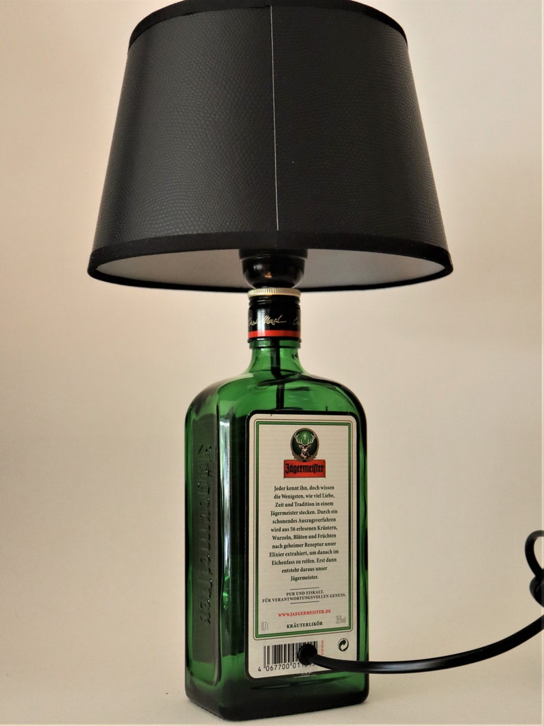 Jägermeister 0.7l lamp, upcycling, gift, cozy image 5