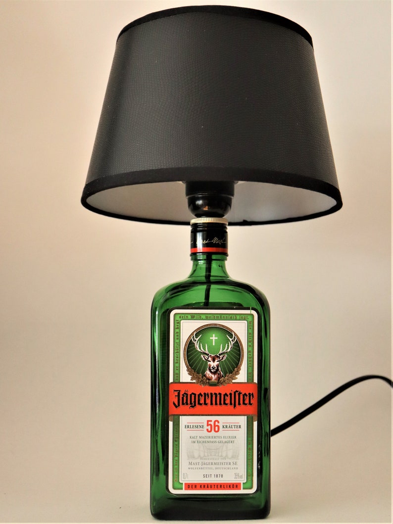 Jägermeister 0.7l lamp, upcycling, gift, cozy image 2