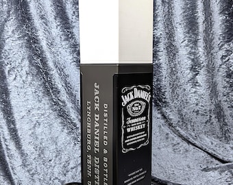 Tin lamp, formerly a gift box from 2020, gift idea, LED bottle lamp (E27), table lamp, handmade, a unique collector's item
