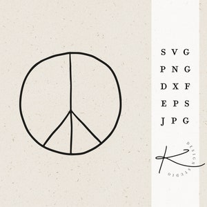 PAZ Simple CUT FILE / svg png dxf jpg eps paquete de archivos para trazador