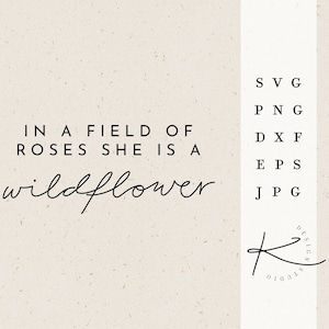 WILDFLOWER QUOTE PLOTTERDATEI / svg png dxf jpg eps file bundle for plotter datei