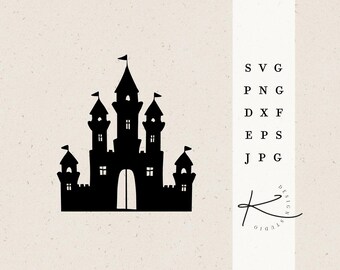 CASTLE PLOTTER FILE / svg png dxf jpg eps file bundle for plotter file