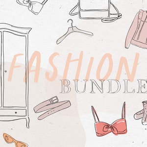 FASHION BLOGGER BUNDLE / vector and png bundle hand drawn sketches