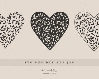 HEART PLOTTER FILE / svg png dxf jpg eps file bundle for plotter file