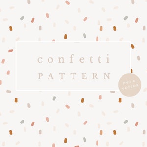 PATTERN CONFETTI / hand drawn seamless Kids Pattern for Graphic Design, Fabrics and many more