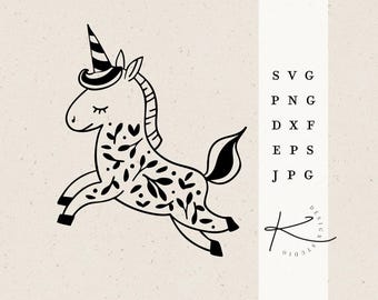 UNICORN PLOTTER FILE / svg png dxf jpg eps file bundle for plotter file