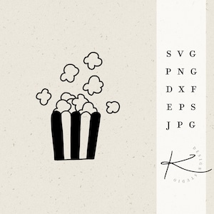 POPCORN PLOTTERDATEI / svg png dxf jpg eps file bundle for plotter datei