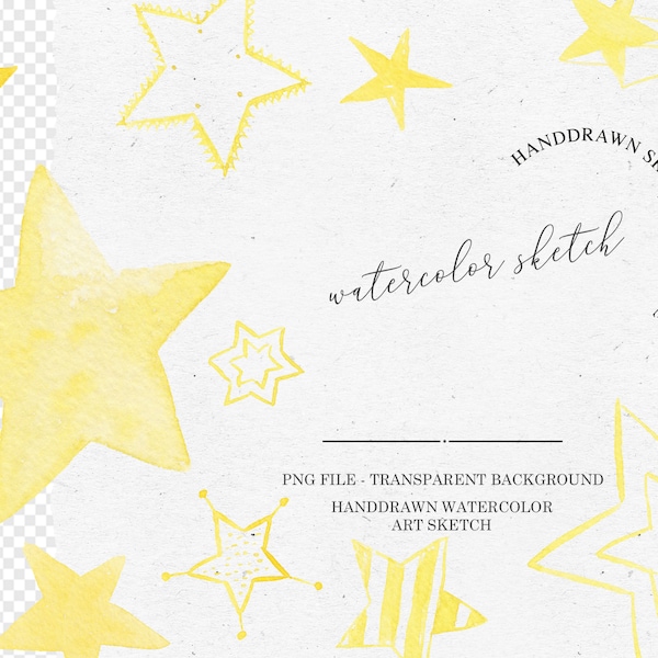 ACQUERELLO STELLE / Clipart, Graphic Design, acquerello stelle clipart, Winter Clipart, Card Design, Sterne png, Weihnachten Clipart, Star png