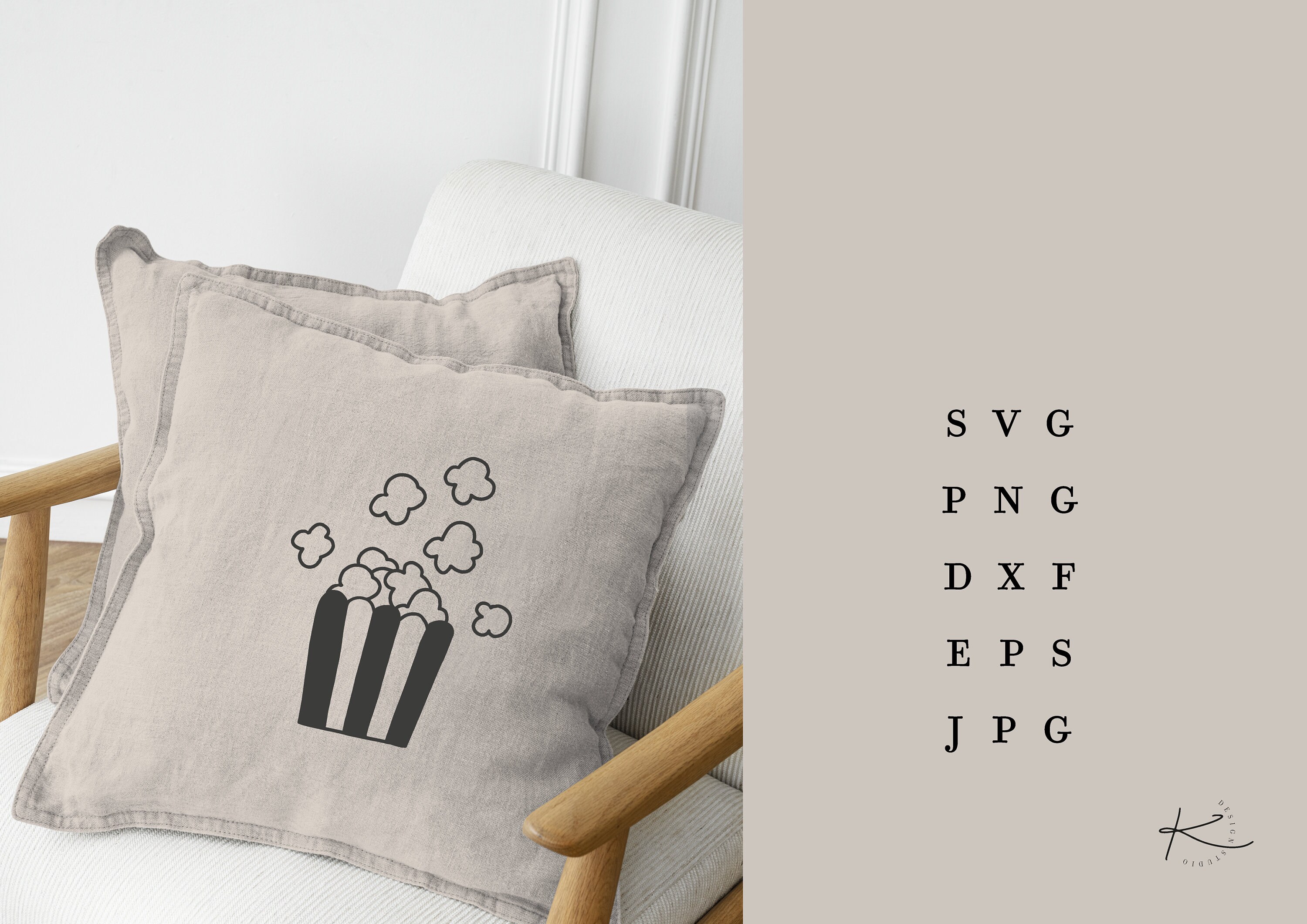 POPCORN PLOTTER FILE / Svg Png Dxf Jpg Eps File Bundle for