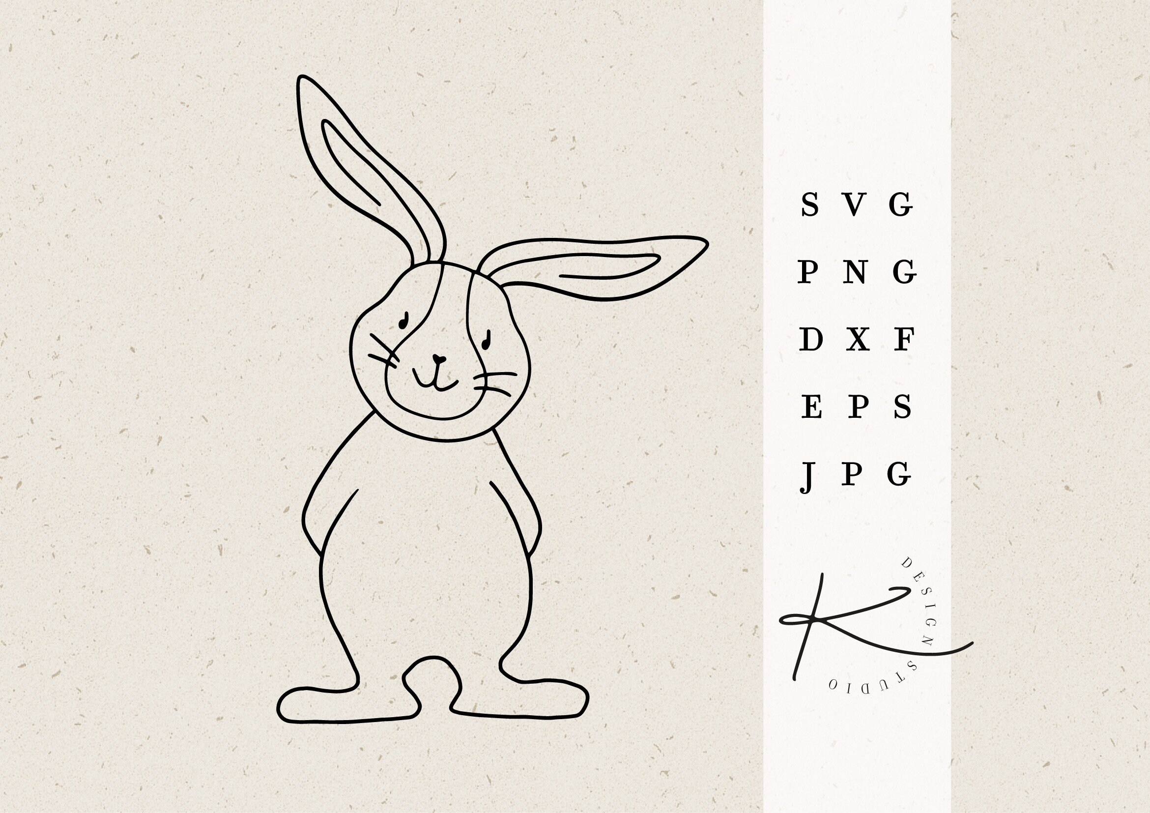 PLOTTER FILE EASTER BUNNY / Svg Png Dxf Jpg Eps File Bundle for Plotter ...