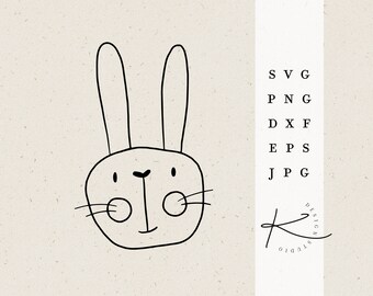 FILE PLOTTER CONIGLIETTO DI PASQUA / svg png dxf jpg eps pacchetto di file per file plotter Coniglietti pasquali