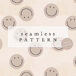 PATTERN SMILE / hand drawn seamless Kids Pattern for Graphic Design, Fabrics and many more