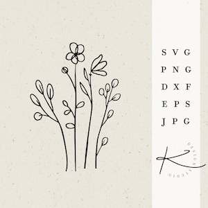 FLOWER PLOTTER FILE 04 / svg png dxf jpg eps paquete de archivos para archivo de trazador