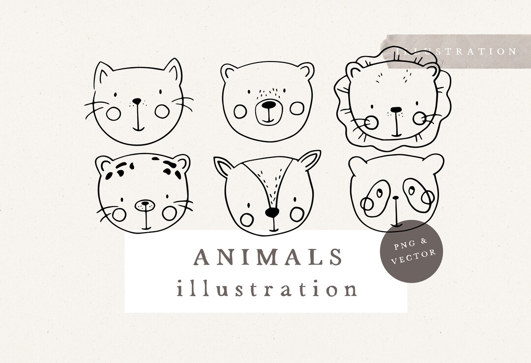 ANIMALS CHILDREN'S ANIMALS / Vector File Clipart Back to School Plotter ...