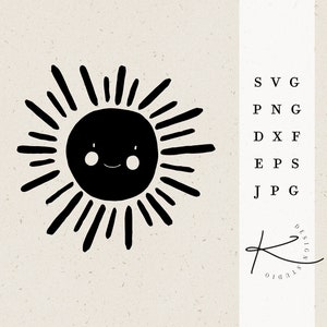 SUN CUT FILE / svg png dxf jpg eps paquete de archivos para trazador