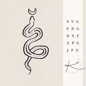 SNAKE CUT FILE / svg png dxf jpg eps paquete de archivos para trazador