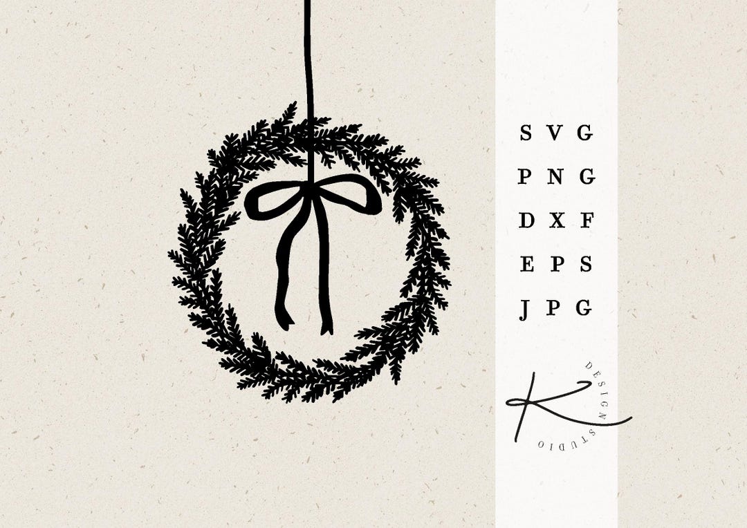 PLOTTER FILE WREATH / Svg Png Dxf Jpg Eps File Advent Wreath Christmas ...