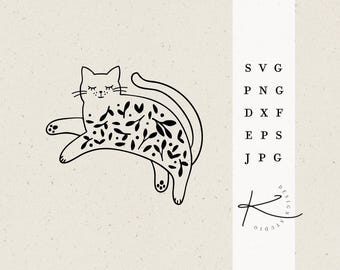 CAT PLOTTER FILE / svg png dxf jpg eps Set Plotter File Clipart