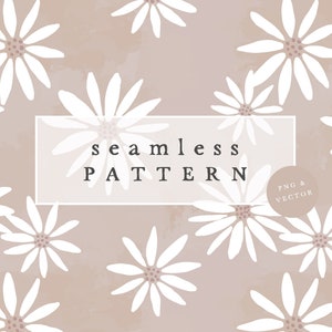 PATTERN FLOWER / hand drawn seamless Kids Pattern for Graphic Design, Fabrics and many more