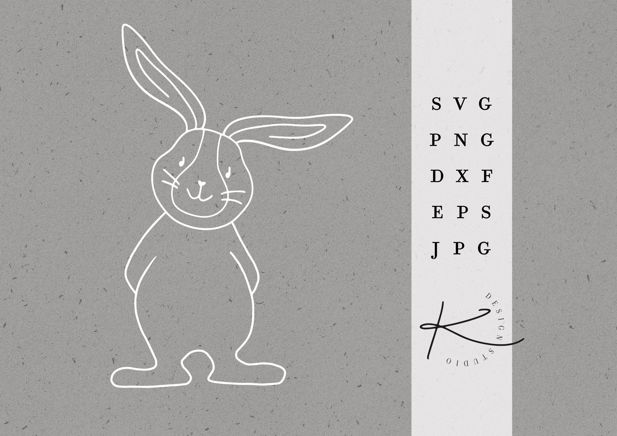 PLOTTER FILE EASTER BUNNY / Svg Png Dxf Jpg Eps File Bundle for Plotter ...