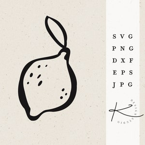LEMON CUT FILE / svg png dxf jpg eps paquete de archivos para cricut y trazador de silueta