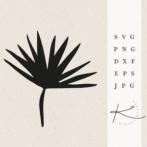 PALM Leaf CUT FILE / svg png dxf jpg eps paquete de archivos para trazador