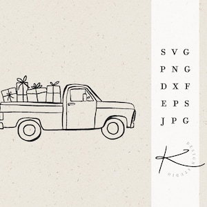 PLOTTER FILE TRUCK / svg png dxf jpg eps file Christmas fir tree Christmas tree van