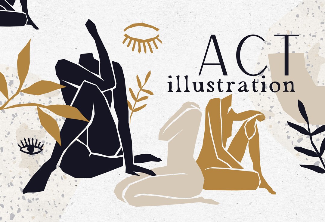 MODERN ACT ILLUSTRATION / Vector and Png Bundle Hand Drawn Sketches ...