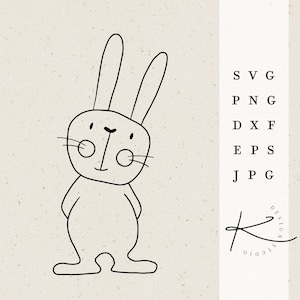 PLOTTER FILE EASTER BUNNY / svg png dxf jpg eps bundle de fichiers pour le fichier traceur lapins de Pâques