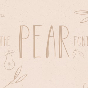 FONT PERA CAROTA / carattere scritto a mano per logo, matrimonio, caratteri per bambini, calligrafia moderna, stile casual chic, scritte a mano