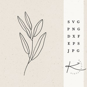 LEAF CUT FILE / svg png dxf jpg eps paquete de archivos para archivo de trazador