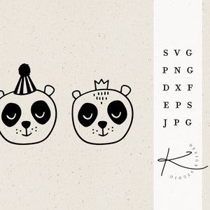 PANDA PLOTTERDATEI / svg png dxf jpg eps file bundle for plotter datei