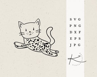 CAT PLOTTER FILE / svg png dxf jpg eps Set Plotter File Clipart