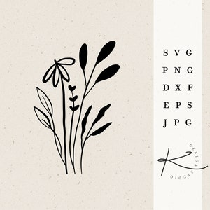 FLOWER PLOTTER FILE 03 / svg png dxf jpg eps paquete de archivos para archivo de trazador