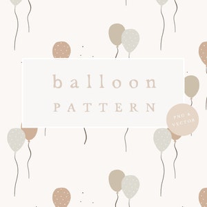 PATTERN BALLOON / hand drawn seamless Kids Pattern for Graphic Design, Fabrics and many more