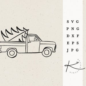 PLOTTER FILE TRUCK / svg png dxf jpg eps file Christmas fir tree Christmas tree van