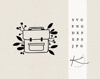 SCHOOL BAG PLOTTER FILE / svg png dxf jpg eps Set Plotter File
