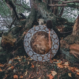 16&#39;&#39; Shamanic Water Buffalo medicine drum - shamanic drums UK