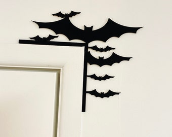 Adornos de puerta con murciélagos / Decoración de Halloween