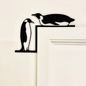 Penguin Door Trim Art: Handmade Ply Wall Decor