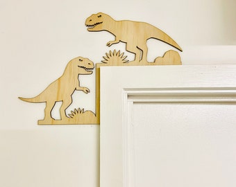 Adornos de puerta con diseño de dinosaurio: decoración de ventanas con láminas de 3 ml