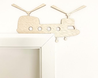 Arte de pared con helicóptero Chinook, molduras para ventanas o puertas, decoración del hogar Chinook