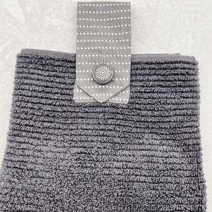 hanging hand towel, charcoal, kitchen hanging hand towel