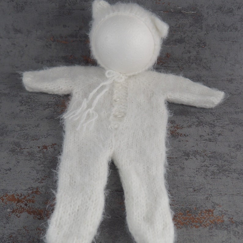 Newborn Cat Outfit Costume Kitty Kitten Knitted Overall Hat Etsy