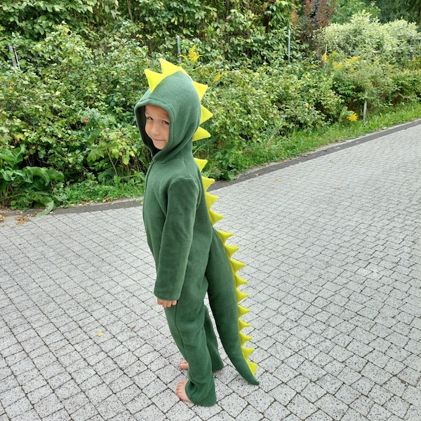 Disfraz de dinosaurio dragón gozilla dino T-Rex traje con capucha traje mono en general niños niño niño bebé niño niña regalo Carnaval Halloween