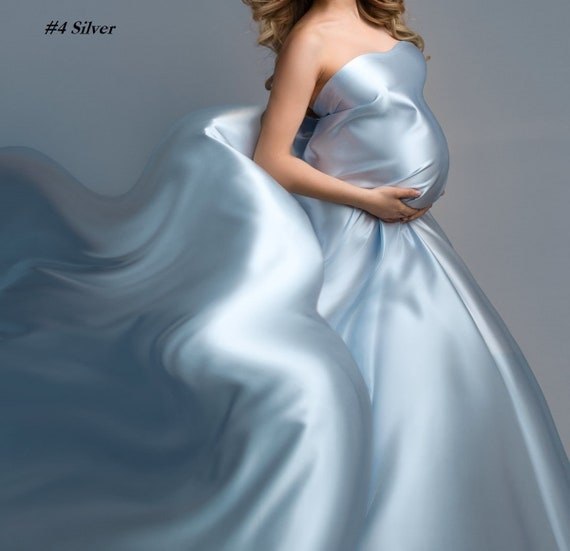 Maternity Silky Shiny Satin Fabric Pregnancy Glossy Posing Wrap Tossing Gown  Fancy Pregnant Woman Spring Photography Photo Session Props - Etsy