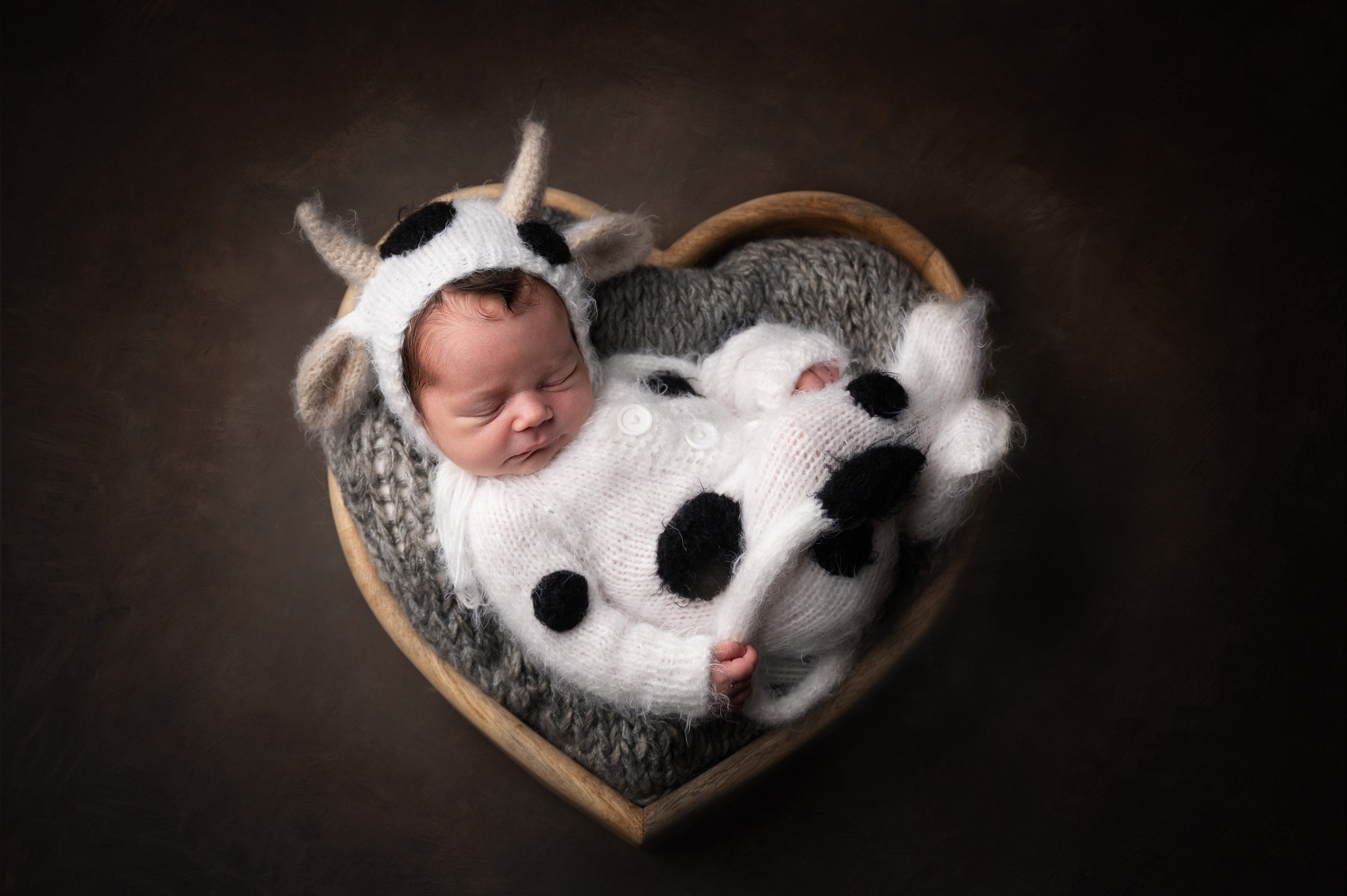 Newborn Cow Costume Carnival Outfit Suit Overall Knit Crochet Jumpsuit Bonnet Hat Romper Infant Sitter Baby Boy Girl Gift Child Photography Etsy