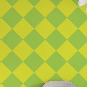 Bold Geometric wallpaper - Peel and Stick Wallpaper or Non Pasted Wallpaper / Geometric Removable wallpaper / Green self-adhesive wallpaper